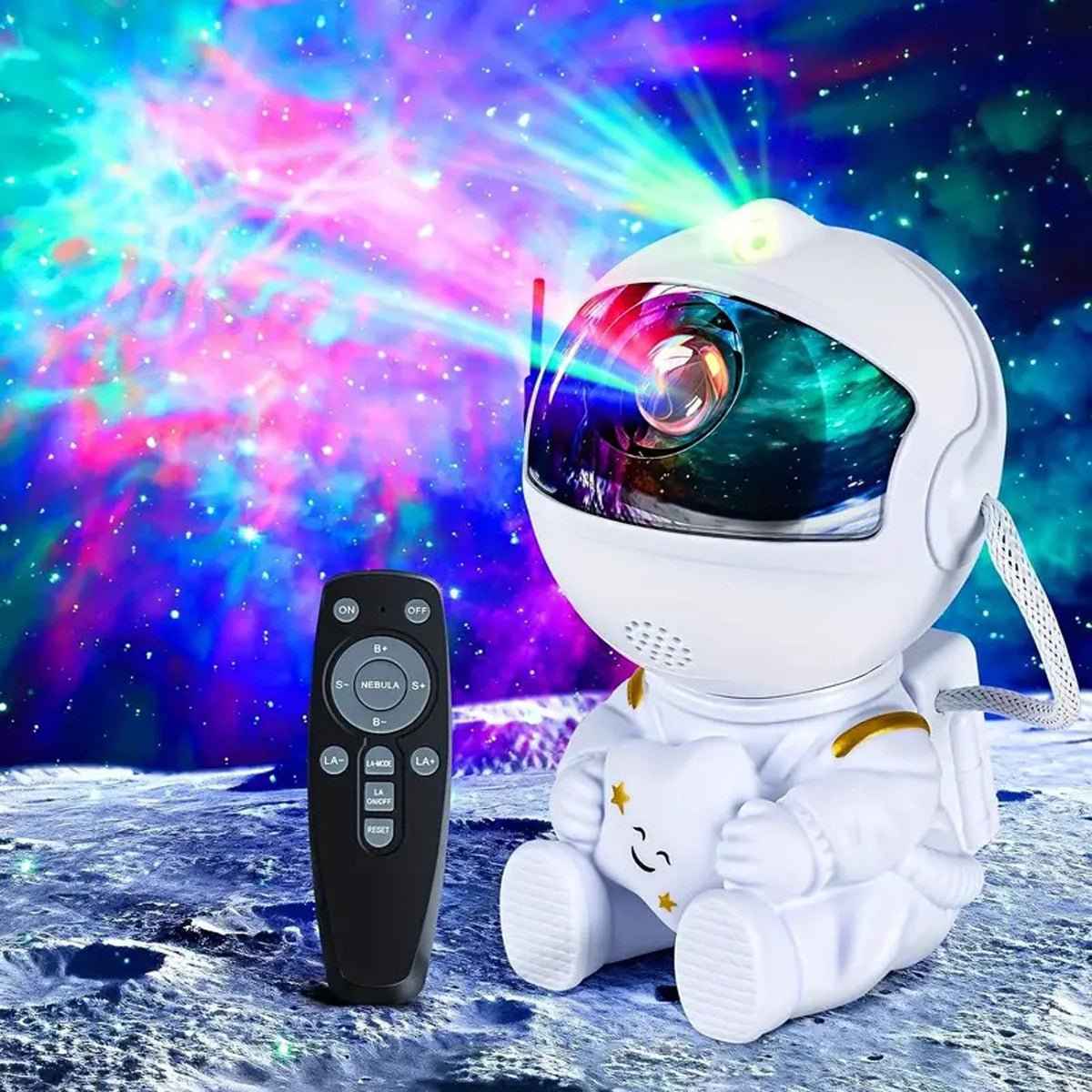 Astronaut Star Projector Night Light – Aesthetic Bedroom & Gift Decor